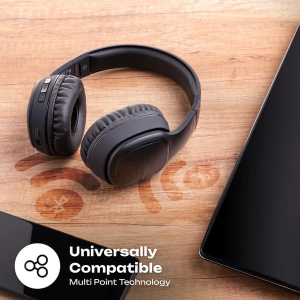 PowerLocus P7 Sorte Trådløse On-Ear Hovedtelefoner Bluetooth 5.3 Sort