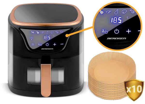 Berdsen BD-652 Airfryer 5L Sort-guld