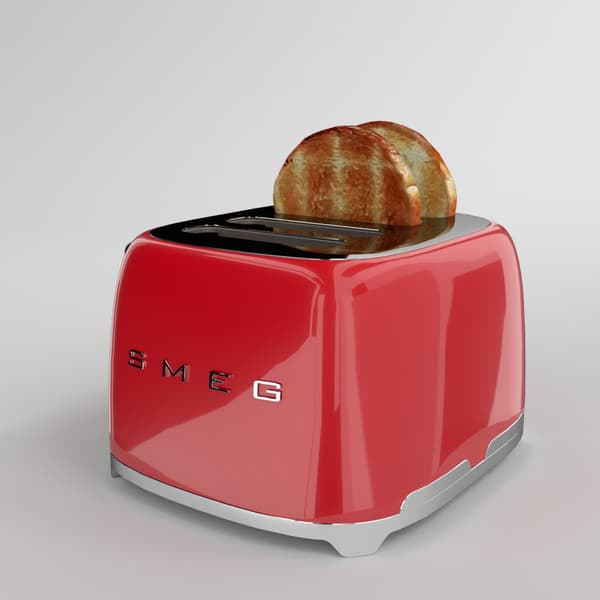 SMEG TSF03RDEU 4-viipaleen leivänpaahdin, punainen