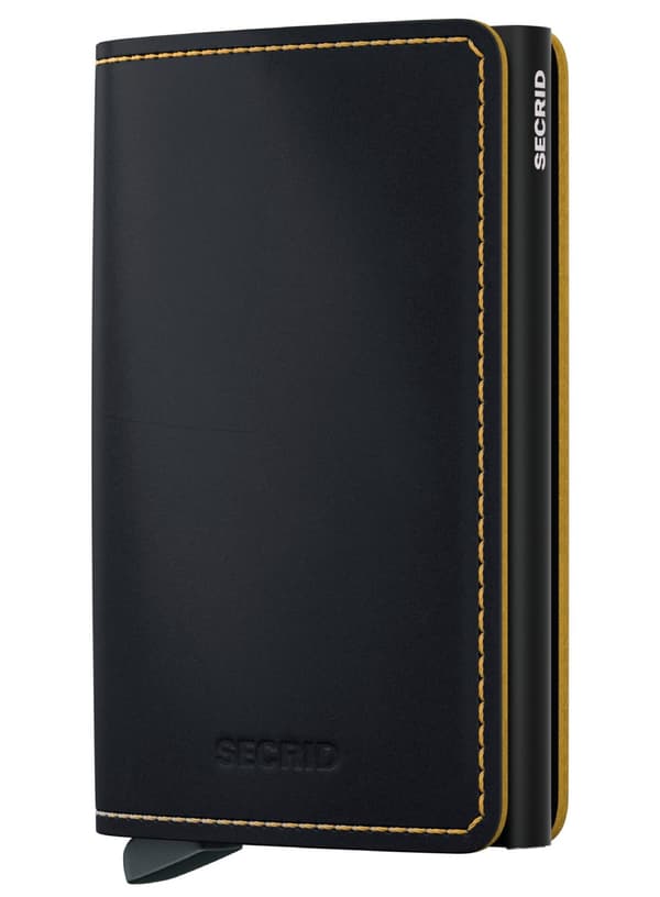 Plånbok RFID-skydd Secrid Slimwallet Matte - svart / ockra