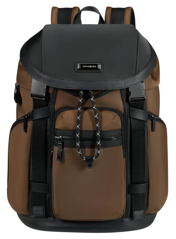 Samsonite Relyon reppu 15,6\" läpällä - ruskea