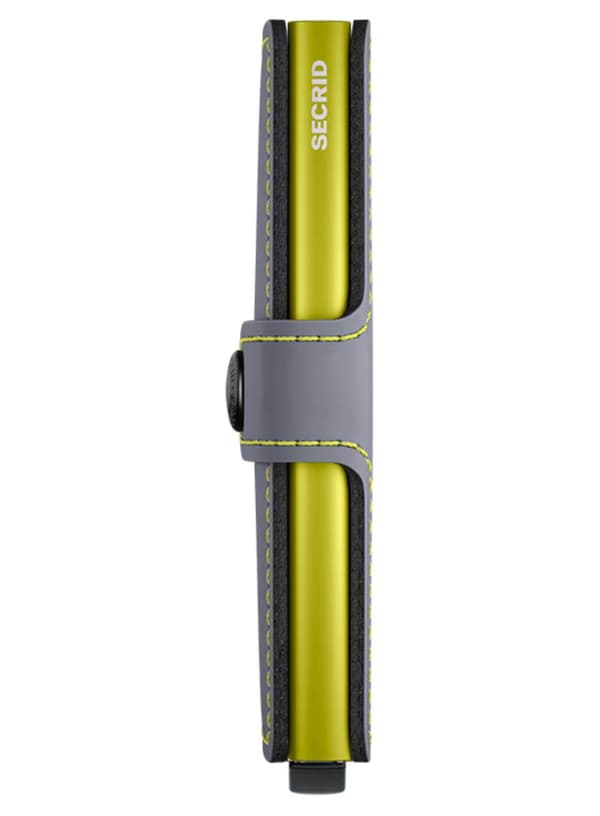 Kompakt RFID Secrid Miniwallet Matte - grå / lime