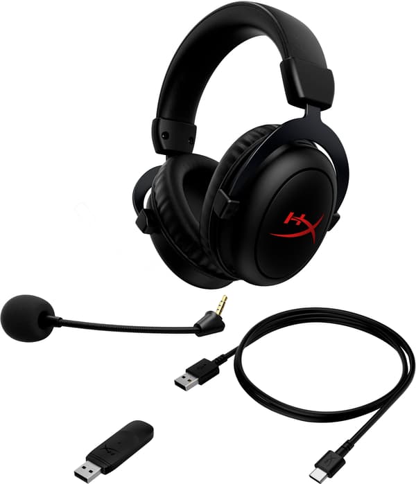 HYPERX Cloud II Core trådlösa hörlurar, Over-ear, Surroundljud