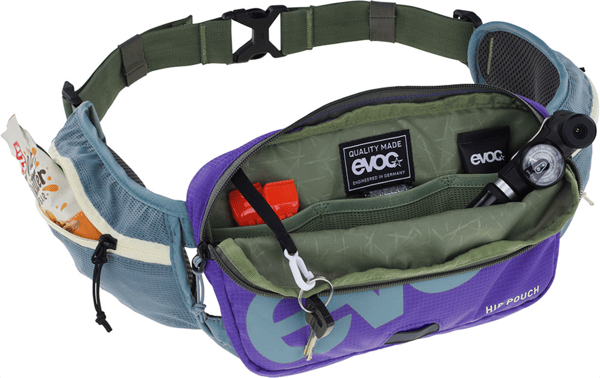 Evoc Hip Pouch 1 cykeltaske - stål/violet/mørk oliven
