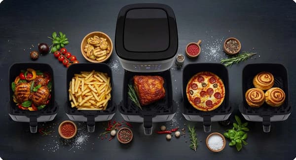 Airfryer BERDSEN BD-656 9.1l 7 forudindstillede programmer Sølv