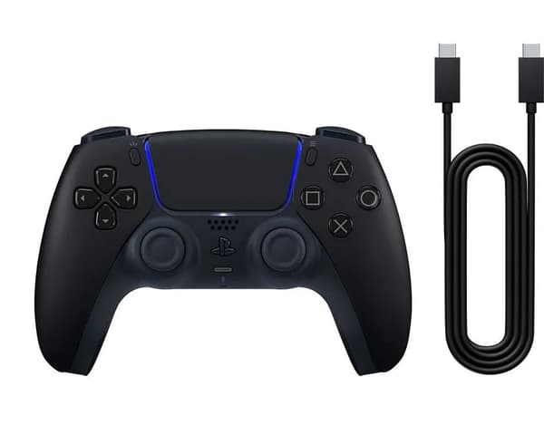 Sony DualSense-controller til PS5, PC Trådløs Midnight Black med USB-kabel til PC