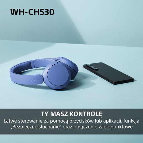 Sony WH-CH530 Trådløse On-Ear Bluetooth 6.0 Hovedtelefoner Blå