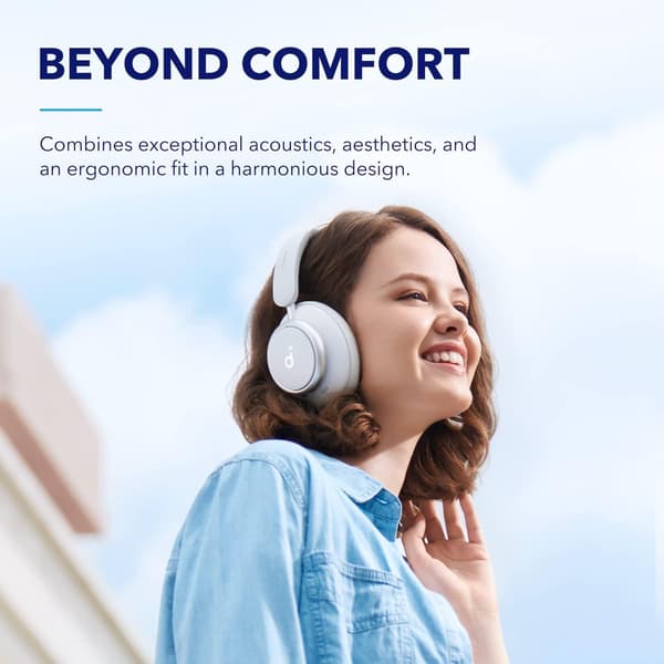 Soundcore Space Q45 trådløse over-ear Bluetooth 5.3 hovedtelefoner Hvid