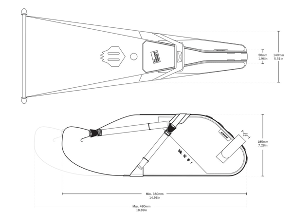 USWE Roll-Top Saddle Bag