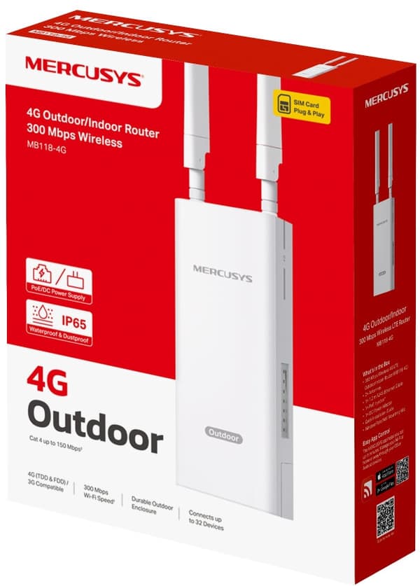 Router MERCUSYS MB118-4G 2.4 GHz, SIM-slot