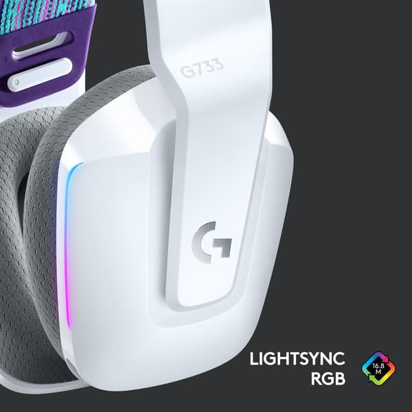 Logitech G733 Lightspeed Hovedtelefoner Hvid (981-000883)