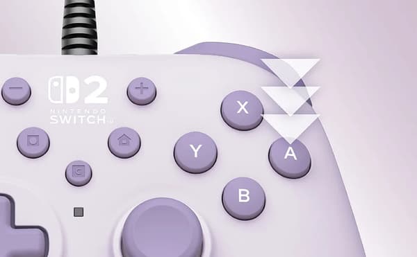 Hori Turbo Cozy Lavender-controller til Nintendo Switch 2 med ledning
