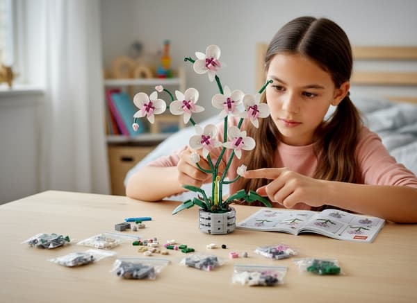 COIL byggeklodser sæt orkidéblomst i potte 536 elementer
