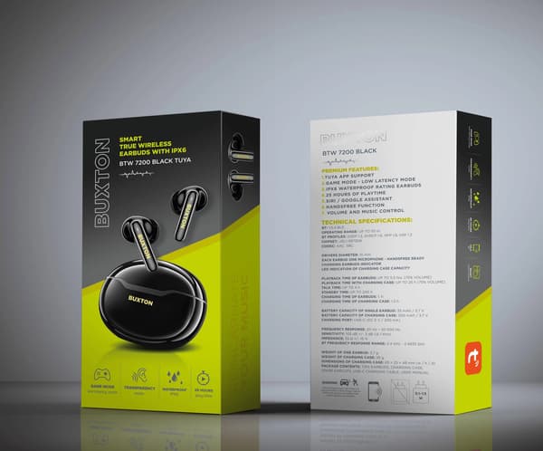 Buxton BTW 7200 TUYA Trådløse In-ear Hovedtelefoner Bluetooth 5.4 Sort