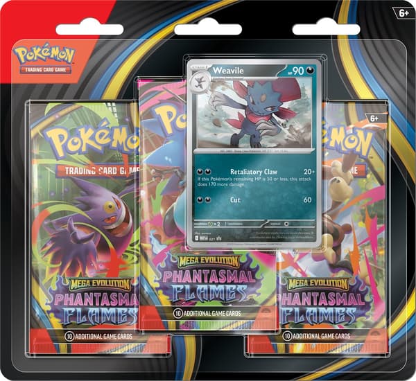 Pokémon TCG: Phantasmal Flames - 3-pack - Weavile
