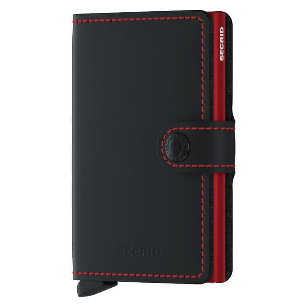 RFID Miniwallet Secrid Matte - sort/rød