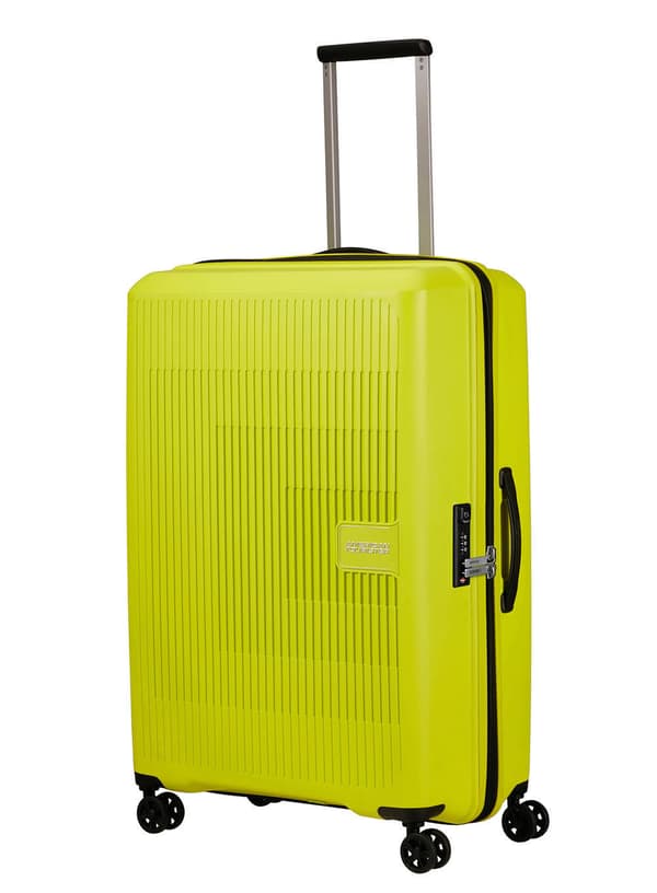 Stor expanderbar resväska American Tourister AeroStep - light lime