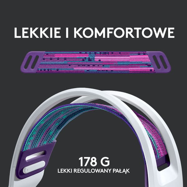 Logitech G733 Lightspeed Hovedtelefoner Hvid (981-000883)
