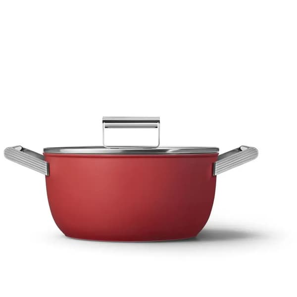 Kastrull 24 cm SMEG 50-talsstil CKFC2411RDM