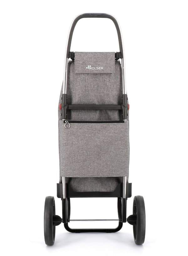 Ostoskassi 2 isoa pyörää taitettava Rolser I-Max TWEED - harmaa