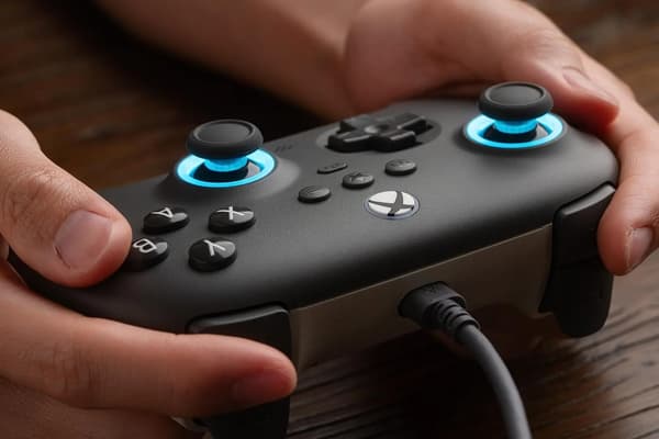 8BitDo Ultimate C trådbunden handkontroll för PC, Xbox trådbunden mörkgrå
