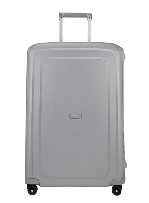 Stor Samsonite S'Cure kuffert - sølv