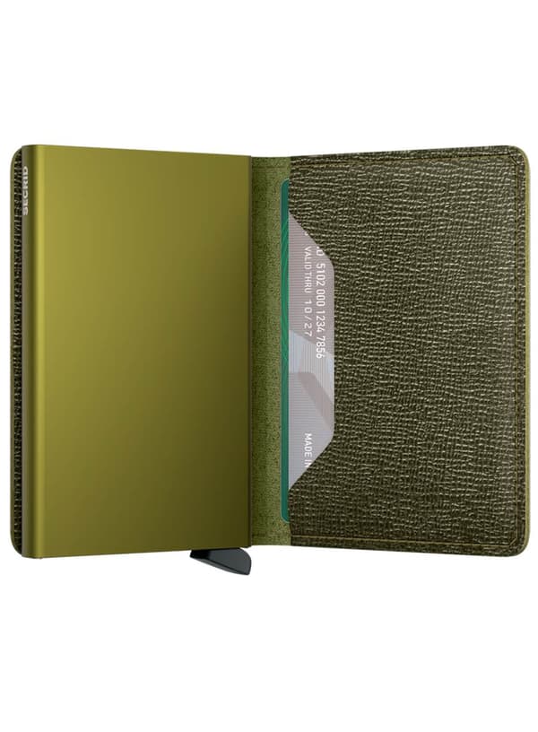 Secrid Crisple Slimwallet RFID -pieni lompakko - kelp