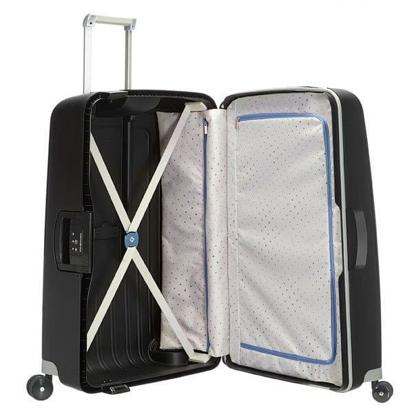 Samsonite S'Cure mellemstor kuffert - sort