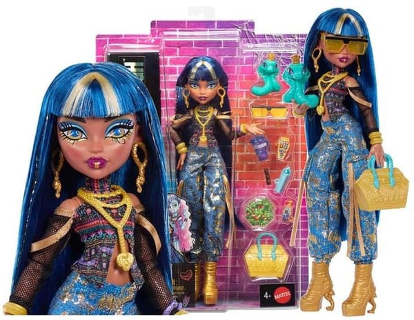 MONSTER HIGH-DOCKA CLEO DE NILE + husdjur orm Sykfia JHK32