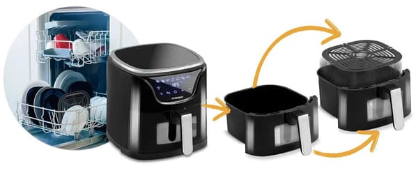 BERDSEN BD-652 5L Airfryer Sort-sølv