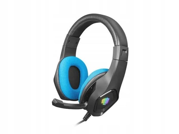 Fury Phantom kablede hovedtelefoner med mikrofon, over-ear, sort-blå
