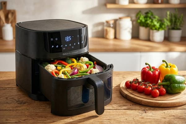 Airfryer GÖTZE & JENSEN AF610K 6L 8 automatiske programmer
