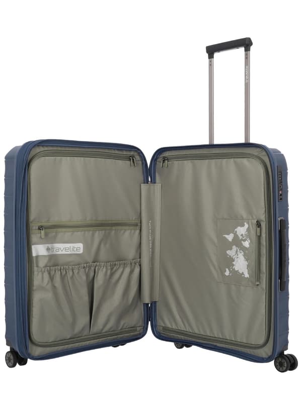 Travelite Mooby mellemstor udvidelig kuffert - navy