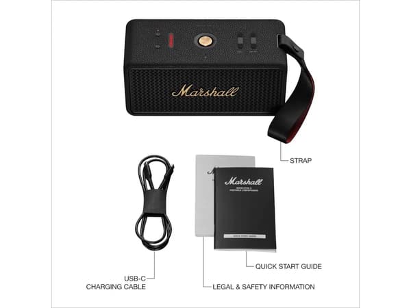 Marshall Middleton II 60W Bluetooth-højttaler, sort/kobber