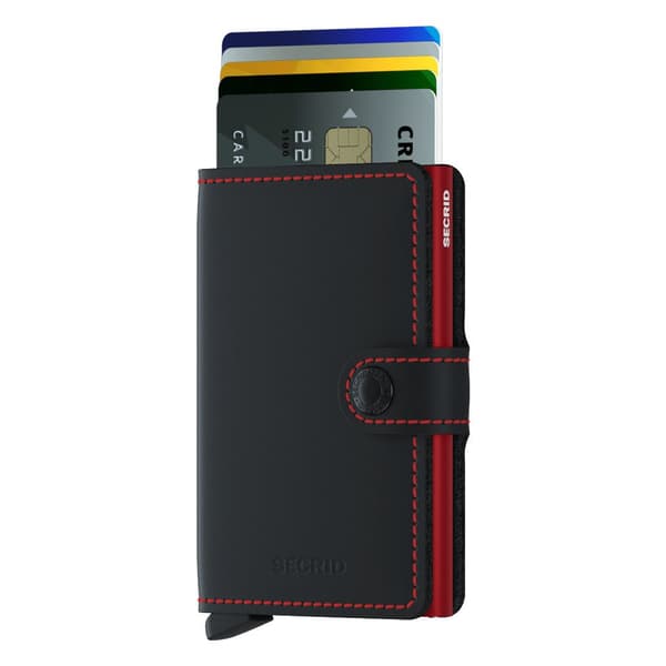 Secrid Miniwallet RFID-lompakko Matte - musta/punainen