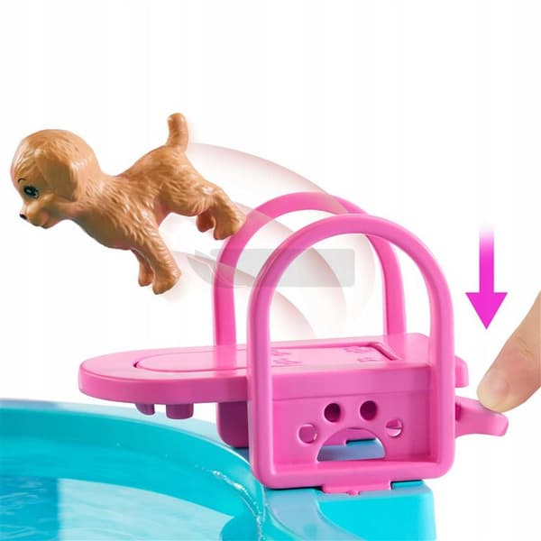 BARBIE DRØMMEPOOL med rutsjebane, jacuzzi + tilbehør