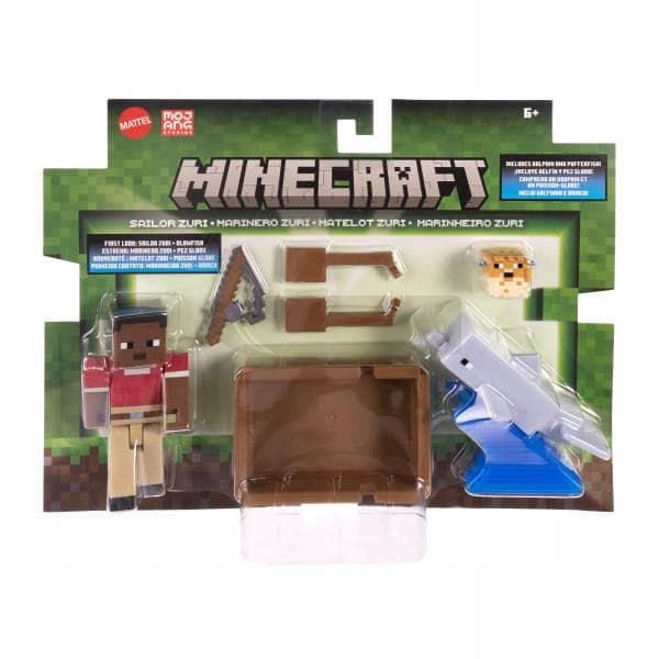 MINECRAFT FIGUR SAILOR ZURI pixel figur + tilbehør JCN50