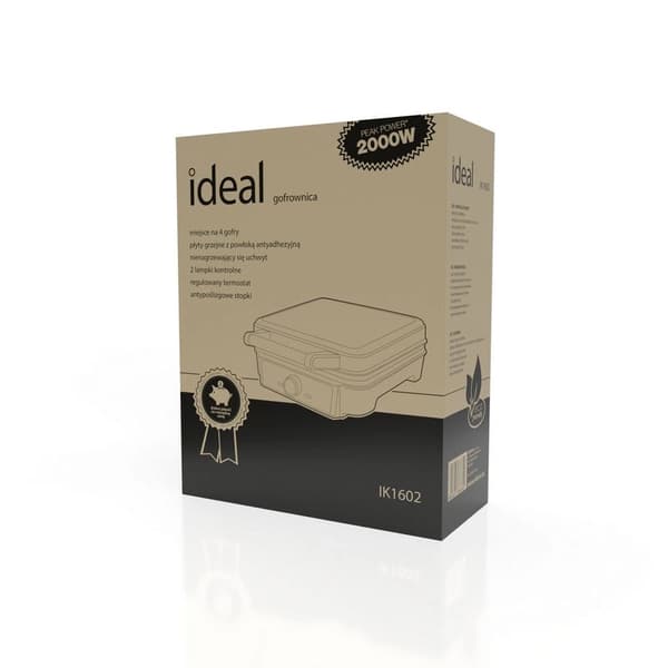 Våffeljärn Ideal IK1602 2000W Temperaturreglering