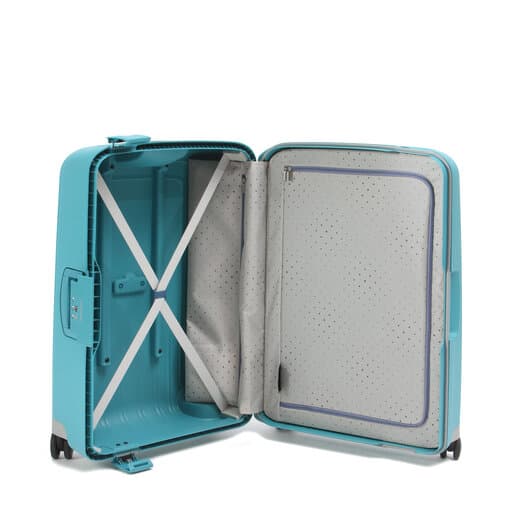Mellemstor Hård Kuffert Samsonite S'Cure 49307-1012-1BEU Aqua Blue