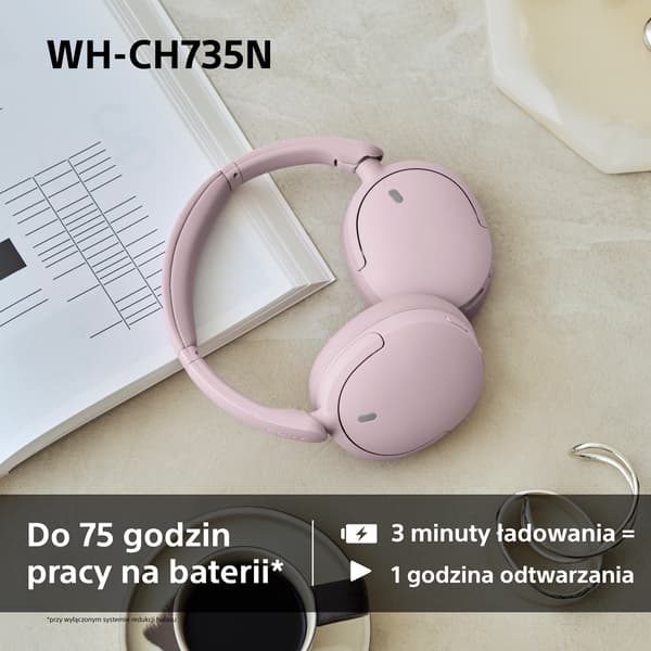 Sony WH-CH735N ANC Trådløse On-Ear Bluetooth 6.0 Hovedtelefoner Sort