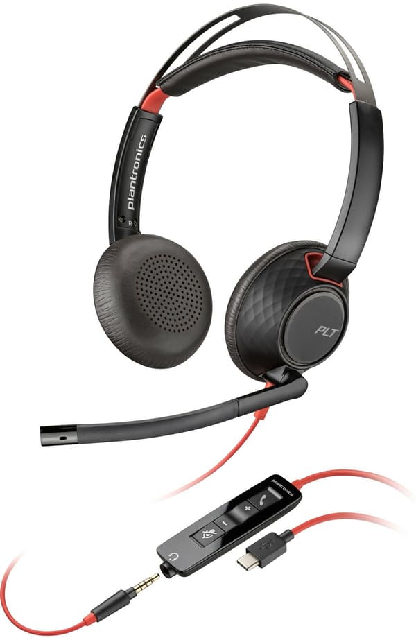 POLY Blackwire 5220 8X231AA On-Ear Hovedtelefoner Sort