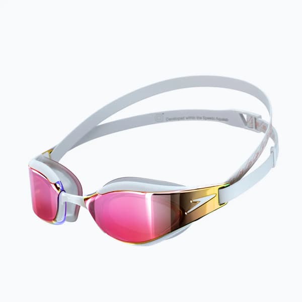 Speedo Fastskin Hyper Elite Mirror simglasögon vit/oxidgrå/roséguld