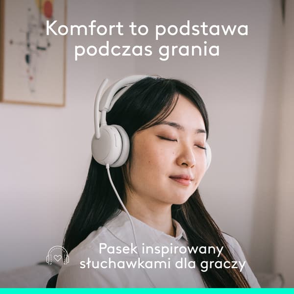 LOGITECH Zone Wired 2 Hovedtelefoner, Kablet, On-ear, ANC Hvid