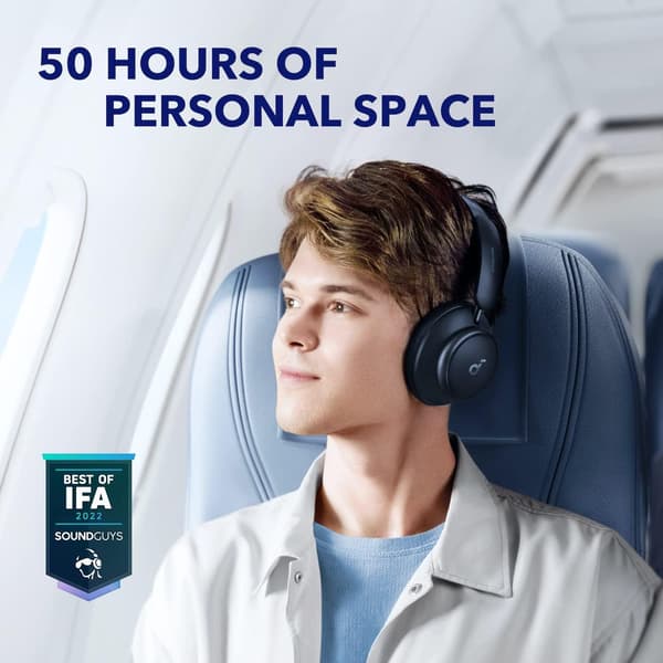 Soundcore Space Q45 trådløse over-ear Bluetooth 5.3 hovedtelefoner Blå