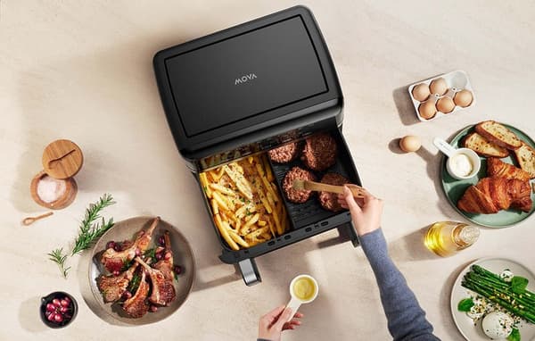 Airfryer MOVA FD20S Pro Sort 10L med visningsvindue 10 automatiske programmer