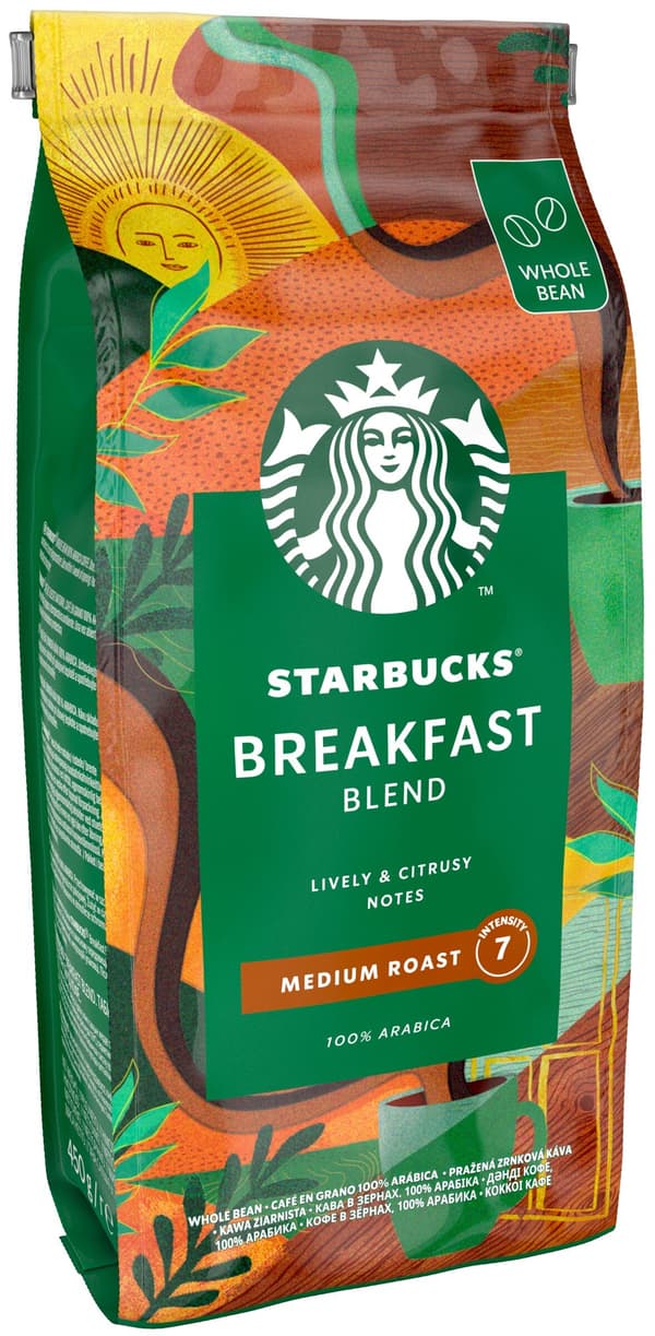 STARBUCKS Breakfast Blend kaffebönor 450 g