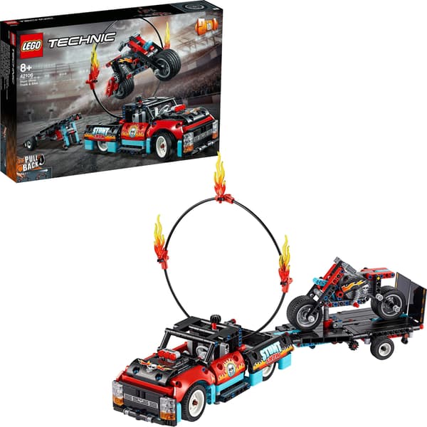 LEGO Technic Stuntbil och motorcykel (42106)
