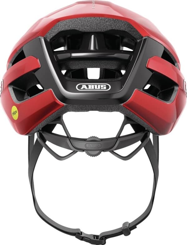 Abus PowerDome MIPS -pyöräilykypärä, hopea, väri: punainen, koko: L
