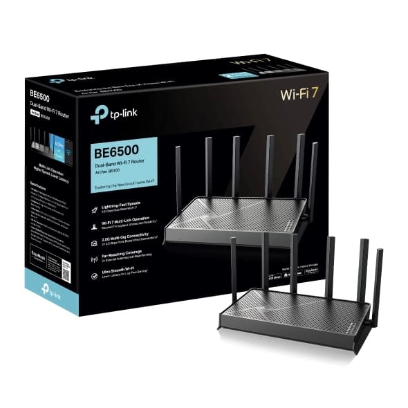 Router TP-LINK Archer BE400 BE6500 Svart