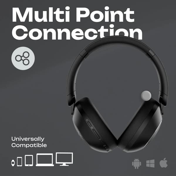 PowerLocus Orion trådløse hovedtelefoner Over-ear Bluetooth 5.4 Sort